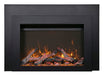 Sierra Flame 34" Electric Fireplace Insert with Black Steel Surround INS-FM-34