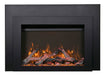 Sierra Flame 34" Electric Fireplace Insert with Black Steel Surround INS-FM-34