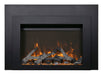 Sierra Flame 34" Electric Fireplace Insert with Black Steel Surround INS-FM-34