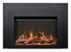 Sierra Flame 34" Electric Fireplace Insert with Black Steel Surround INS-FM-34