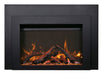 Sierra Flame 34" Electric Fireplace Insert with Black Steel Surround INS-FM-34