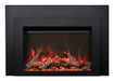 Sierra Flame 34" Electric Fireplace Insert with Black Steel Surround INS-FM-34