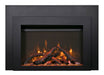 Sierra Flame 34" Electric Fireplace Insert with Black Steel Surround INS-FM-34