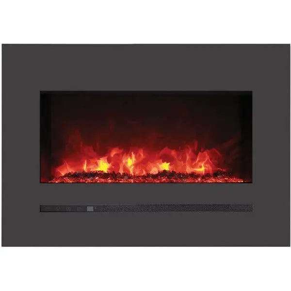 Sierra Flame Steel Front 26" Linear Wall Mount/Flush Mount Electric Fireplace WM-FML-26-3223-STL