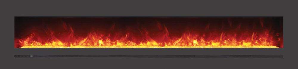 Sierra Flame Steel Front 88" Linear Wall Mount/Flush Mount Electric Fireplace WM-FML-88-9623-STL