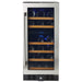 Smith & Hanks 15 Inch Built-in Dual Zone Wine Cooler with Whisper-Quiet Operation and UV-Protected Glass