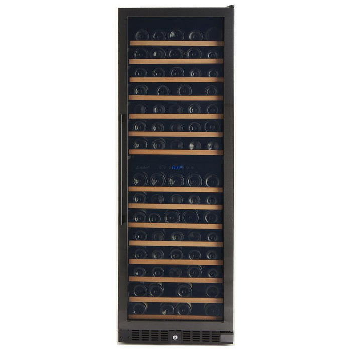 Smith & Hanks 166 Bottle Black Stainless Dual Zone Built-in/Free-standing Wine Refrigerator