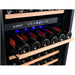 Smith & Hanks 166-Bottle Built-In/Freestanding Dual Zone Wine Cooler with Smoked Back Glass SD 166