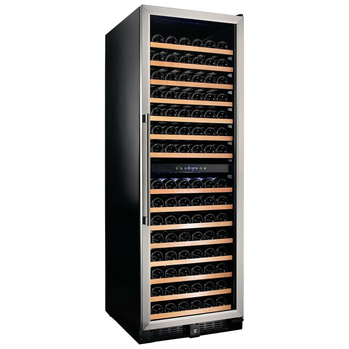 Smith & Hanks 24" 166 Bottle Stainless Steel Built-In/Freestanding Dual Zone Wine Refrigerator