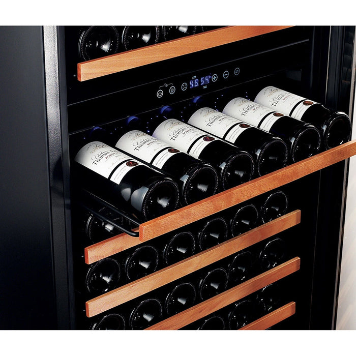 Smith & Hanks 24" 166 Bottle Stainless Steel Built-In/Freestanding Dual Zone Wine Refrigerator