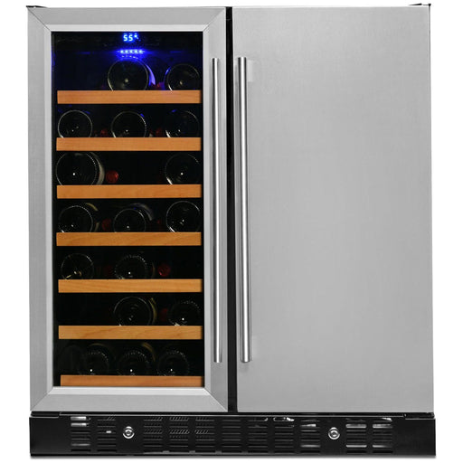 Smith & Hanks 24" Built-In Dual Zone Wine and Beverage Center with Locking Door