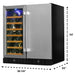 Smith & Hanks 24" Built-In Dual Zone Wine and Beverage Center with Locking Door