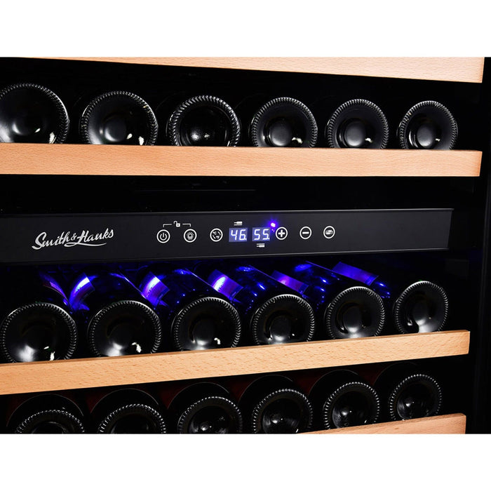 Smith & Hanks 24" Built-in/Freestanding Bottle Dual Zone Wine Cooler with Stainless Steel Door SD 166