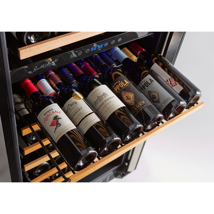 Smith & Hanks 24" Built-in/Freestanding Bottle Dual Zone Wine Cooler with Stainless Steel Door SD 166