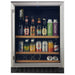 Smith & Hanks 24" Built-in Under Counter Beverage Cooler with UV Protected Glass Door and 176 Can Capacity