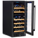 Smith & Hanks 32" Built-in Dual Zone Wine Cooler In Black Stainless Steel with UV Protection and Locking Door