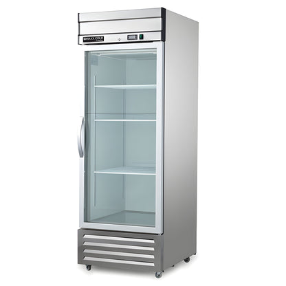 Maxx Cold V-Series 1 Glass Door Reach-In Refrigerator, Bottom Mount, in Stainless Steel - MVR-23GDHC