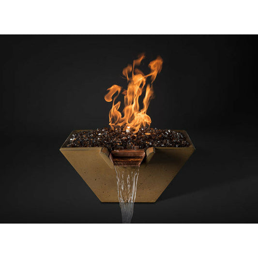 Slick Rock Square Cascade Fire on Glass