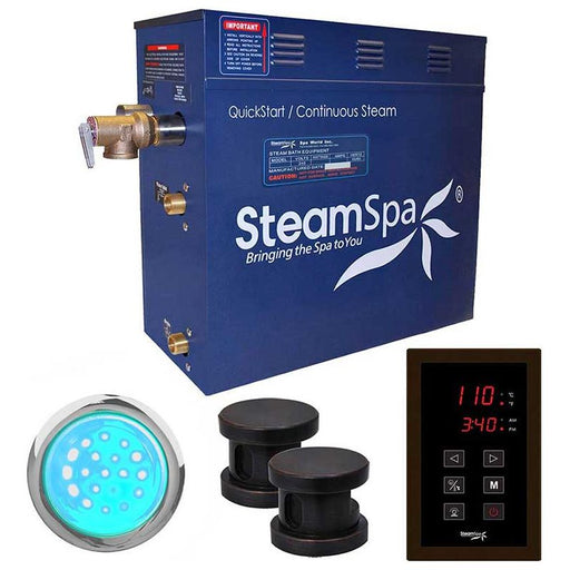 SteamSpa Indulgence 10.5 KW QuickStart Acu-Steam Bath Generator Package in Oil Rubbed Bronze