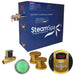 SteamSpa Indulgence 10.5 KW QuickStart Acu-Steam Bath Generator Package with Built-in Auto Drain in Polished Gold