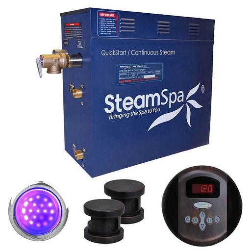 SteamSpa Indulgence 12 KW QuickStart Acu-Steam Bath Generator Package in Oil Rubbed Bronze