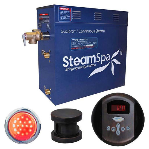 SteamSpa Indulgence 7.5 KW QuickStart Acu-Steam Bath Generator Package in Oil Rubbed Bronze