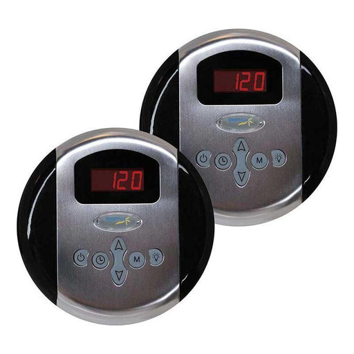 SteamSpa Programmable Dual Control Panels in Brushed Nickel