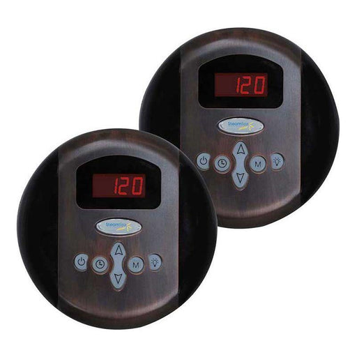 SteamSpa Programmable Dual Control Panels in Oil Rubbed Bronze