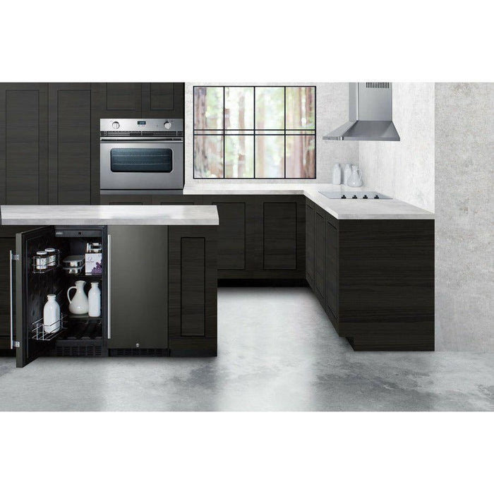 Summit 15 in. Built-In All-Freezer with 2.45 cu. ft. Capacity, Factory-Installed Lock, Adjustable Chrome Shelves, Frost-Free, Fingerprint Resistant, Digital Display - SCFF1533B