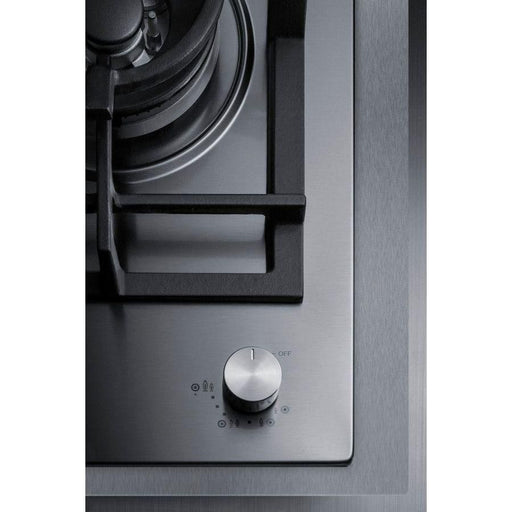 Summit 15 in. Wide 1-Burner Gas Cooktop In Stainless Steel - GCJ1SSTK15