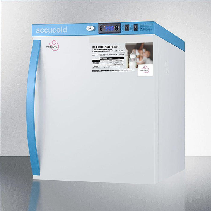 Summit 18 in. Countertop MOMCUBE™ 1 Cu.Ft. C Breast Milk Refrigerator - MLRS1MC