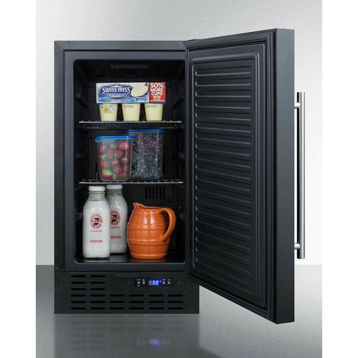 Summit 18 in. Wide 2.7 Cu. Ft. Compact Refrigerator with Adjustable Shelves - FF1843B