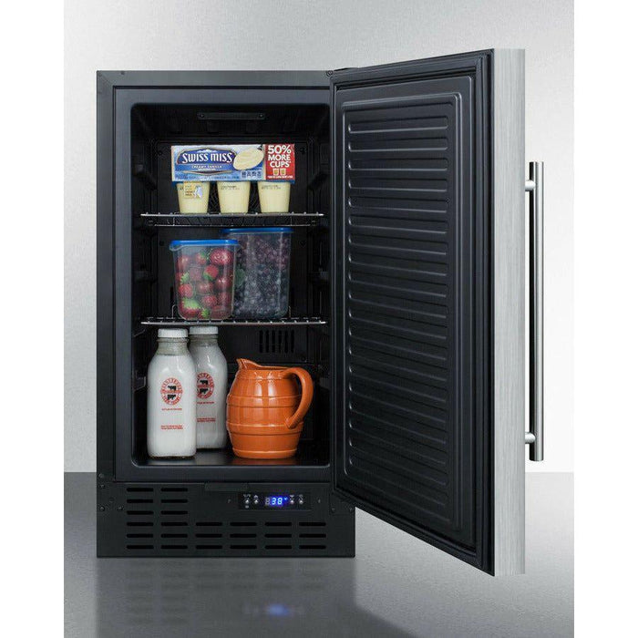 Summit 18 in. Wide 2.7 Cu. Ft. Compact Refrigerator with Adjustable Shelves - FF1843B