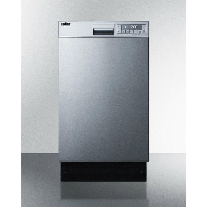 Summit 18 in. Wide Built-In Dishwasher with 5 Wash Cycles, 8 Place Settings, Soil Sensor, Energy Star Certified, in Stainless Steel - DW18SS4