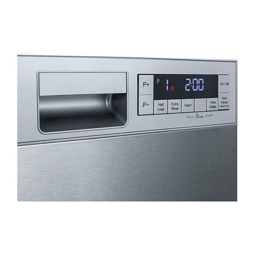 Summit 18 in. Wide Built-In Dishwasher with 5 Wash Cycles, 8 Place Settings, Soil Sensor, Energy Star Certified, in Stainless Steel - DW18SS4