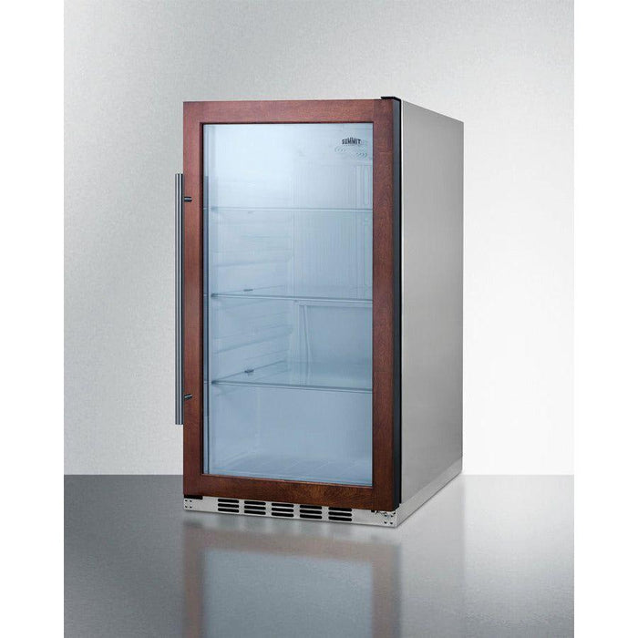 Summit 19 in. Shallow Depth Indoor/Outdoor Beverage Cooler with 3.13 cu. ft. Capacity Lock, 3 Shelves , Adjustable Glass Shelves, LED Lighting, Digital Thermostat, Factory Installed Lock, CFC Free, Commercially Approved - SPR489OS