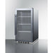 Summit 19 in. Shallow Depth Indoor/Outdoor Beverage Cooler with 3.13 cu. ft. Capacity Lock, 3 Shelves , Adjustable Glass Shelves, LED Lighting, Factory Installed Lock, CFC Free, Commercially Approved, Automatic Defrost - SPR488BOS