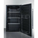 Summit 19 in. Shallow Depth Outdoor Built-In All-Refrigerator, ADA Compliant - with 3.13 cu. ft. Capacity, 3 Glass Shelves, Right Hinge with Reversible Doors, with Door Lock, Automatic Defrost Energy Star Certified - SPR196OSADA