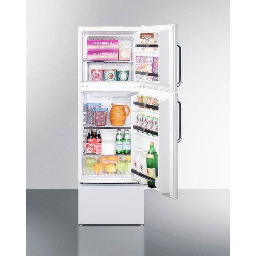 Summit 19 in. Wide Refrigerator-Freezer For Senior Living with 4.8 cu. ft. Total Capacity, 2 Wire Shelves, 1.1 cu. ft. Freezer Capacity, Right Hinge, Crisper Drawer, Frost Free Defrost - FF711ESAL