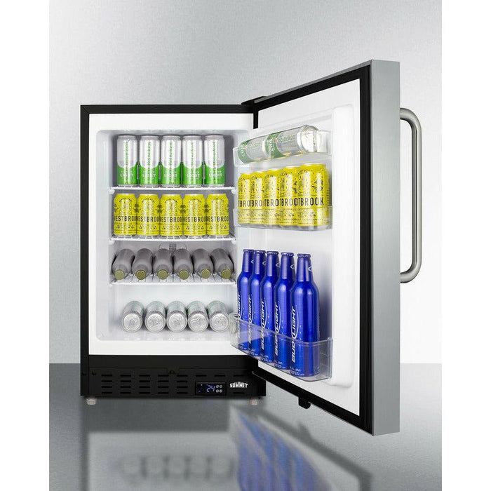 Summit 20 in. Wide 2.68 Cu. Ft. Capacity Beer Froster with Adjustable Shelves - ALFZ37BSSTBFROST