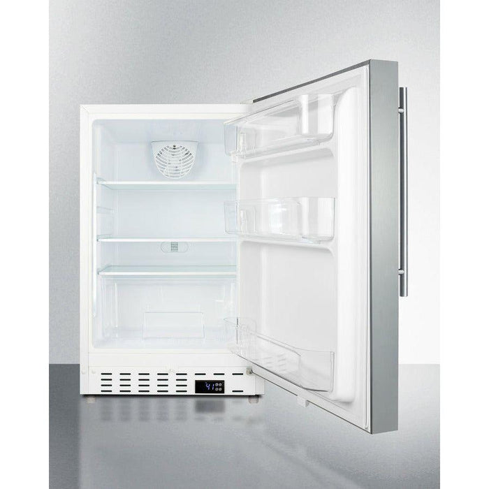 Summit 20 in. Wide 3.53 Cu. Ft. Compact Refrigerator with Adjustable Glass Shelves - ALR46W