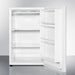 Summit 22 in. Wide All-Freezer Freestanding Upright Compact Freezer with 5.04 cu. ft. Capacity, CFC Free, Manual Defrost, Door Storage, CARB Compliant in White - FS605