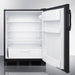 Summit 24 in. 5.5 Cu. ft. Black Built in Compact Refrigerator - FF6BKBI7