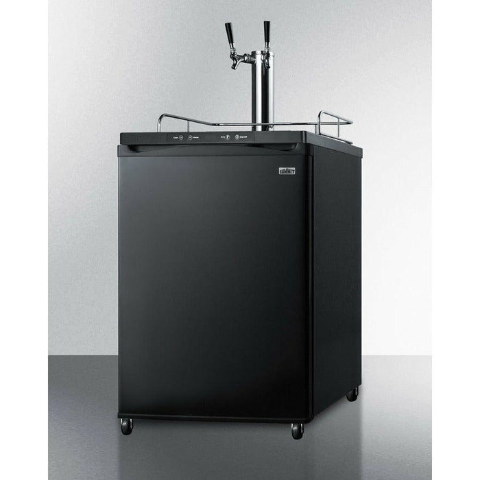 Summit 24 in. Beer Dispenser, Auto Defrost with Dual Tap System Wide Built-In Kegerator - SBC635MBI7