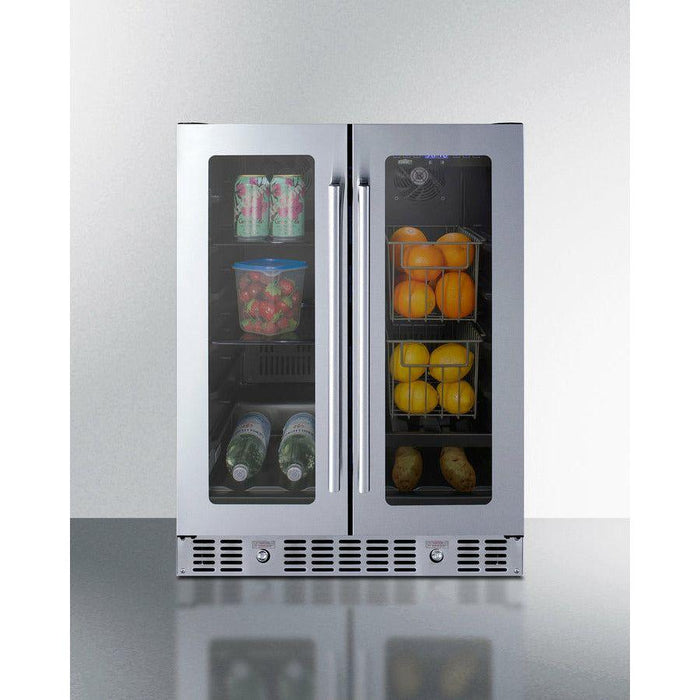 Summit 24 in. Built-In Dual-Zone Produce Refrigerator, ADA Compliant - ALFD24WBVPANTRY