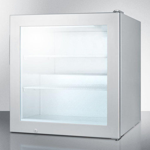 Summit 24 in. Counter Depth Compact Freezer with 2 cu. ft. Capacity, Right Hinge, Manual Defrost, LED Lighting - SCFU386FROST