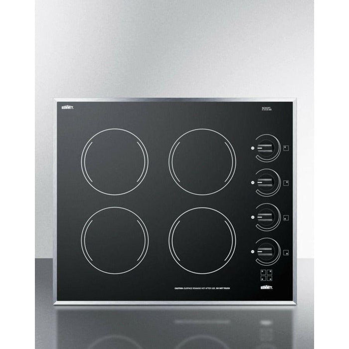 Summit 24 in. Electric Smoothtop Style Cooktop with Schott Ceran Glass - CR424