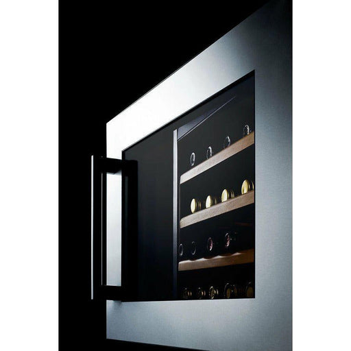 Summit 24 in. Integrated Wine Cellar with 28 Bottle Capacity, Right Hinge, Glass Door, 3 Extension Wine Racks, Digital Control, Compressor Cooling, ETL Approved, High/Low Temperature Alarm, Slide-Out Wooden Shelving - VC28S