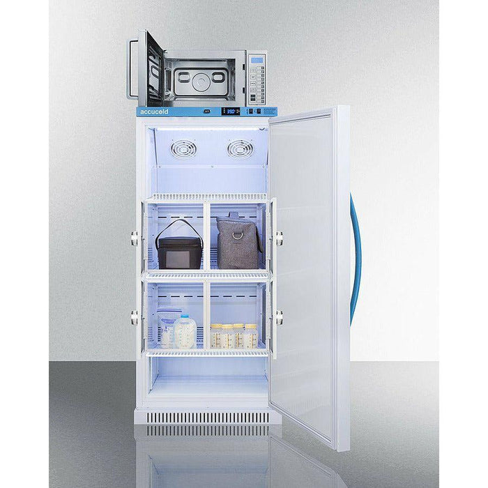 Summit 24 in. MOMCUBE 8 cu.ft. Breast Milk Refrigerator/Microwave Combination - MLRS8MCLK-SCM1000SS