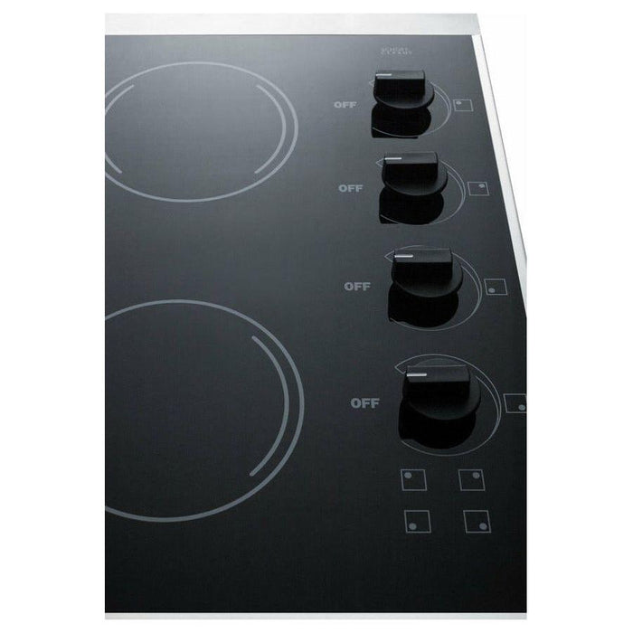 Summit 24 in. Wide 230V 4-Burner Radiant Cooktop - CRS426